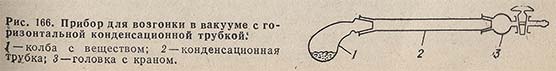 Прибор для возгонки в вакууме с горизонтальной конденсационной трубкой