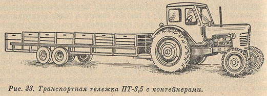 Транспортная тележка ПТ-3,5 с контейнерами
