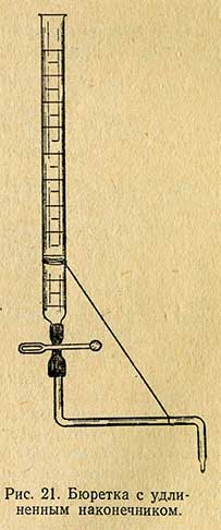 Бюретка с удлиненным наконечником