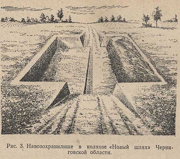 Навозохранилище в колхозе «Новый шлях» Черниговской области
